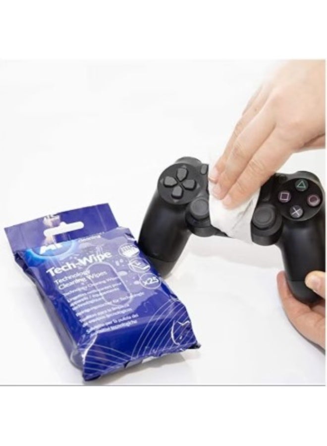 AF TECH WIPES 25PC, TECH WIPES CLEANING WIPES FOR TECHNOLOGY DEVICES, WHITE, AMTW025P, 1Pack - Image 2